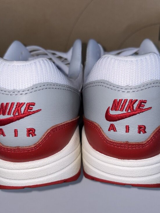 NEW Nike By You Air Max 1 Red White Sail HQ3714 900 Men\'s Size 11